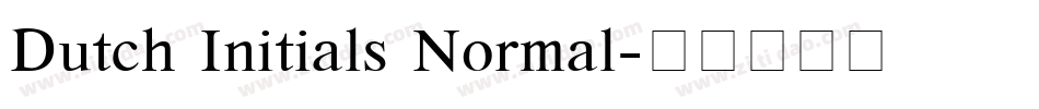 Dutch Initials Normal字体转换